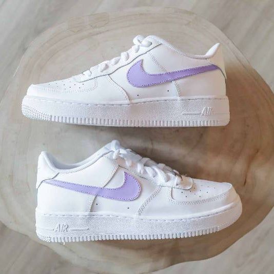 nike air force 1 with colored swoosh