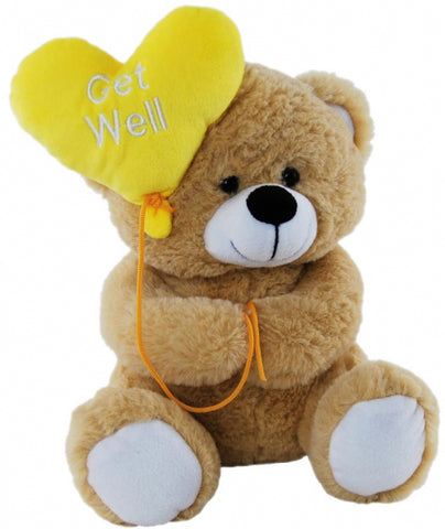 get well balloons and teddy bear