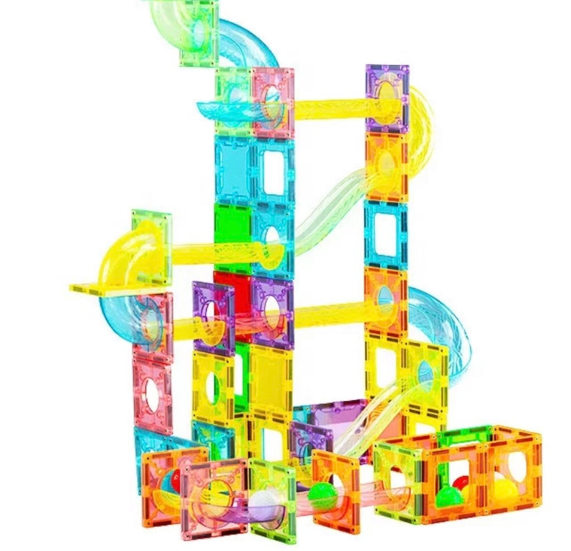 magna tiles marble run