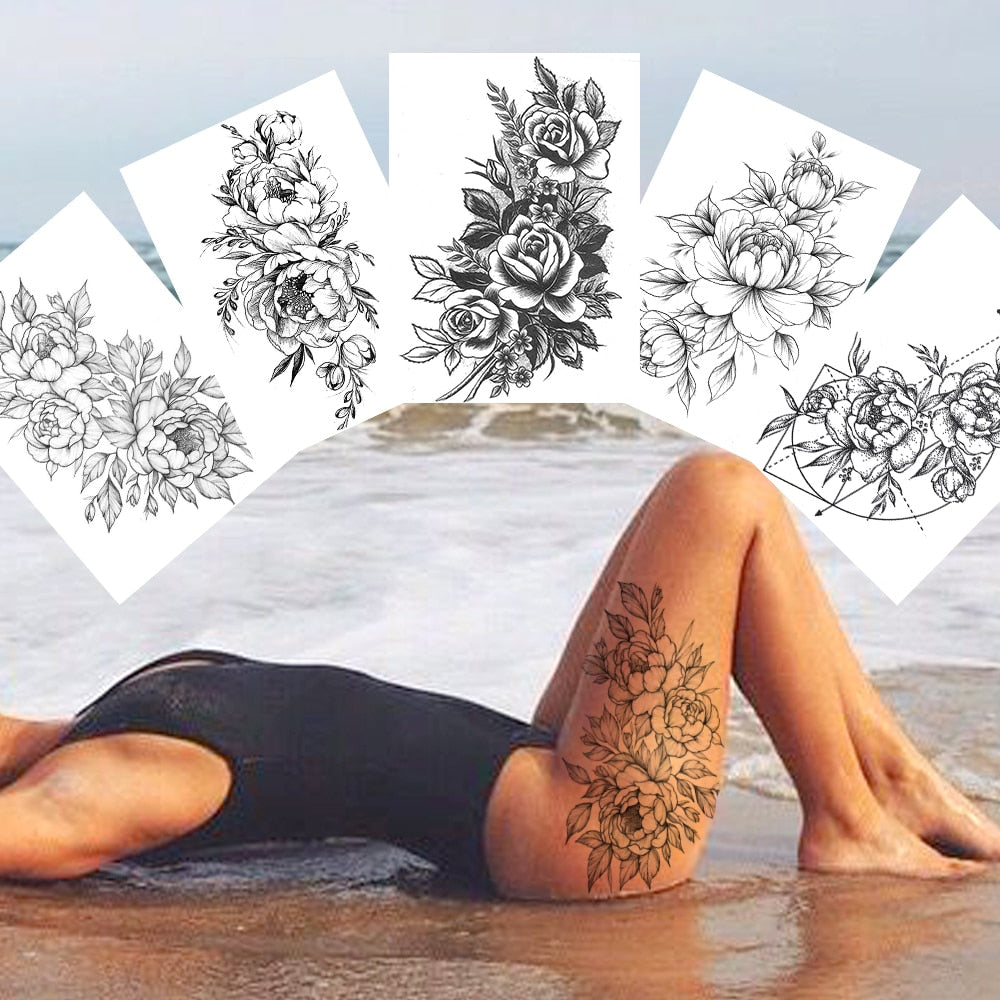 Sexy Flower Temporary Tattoo - BodiModi product image