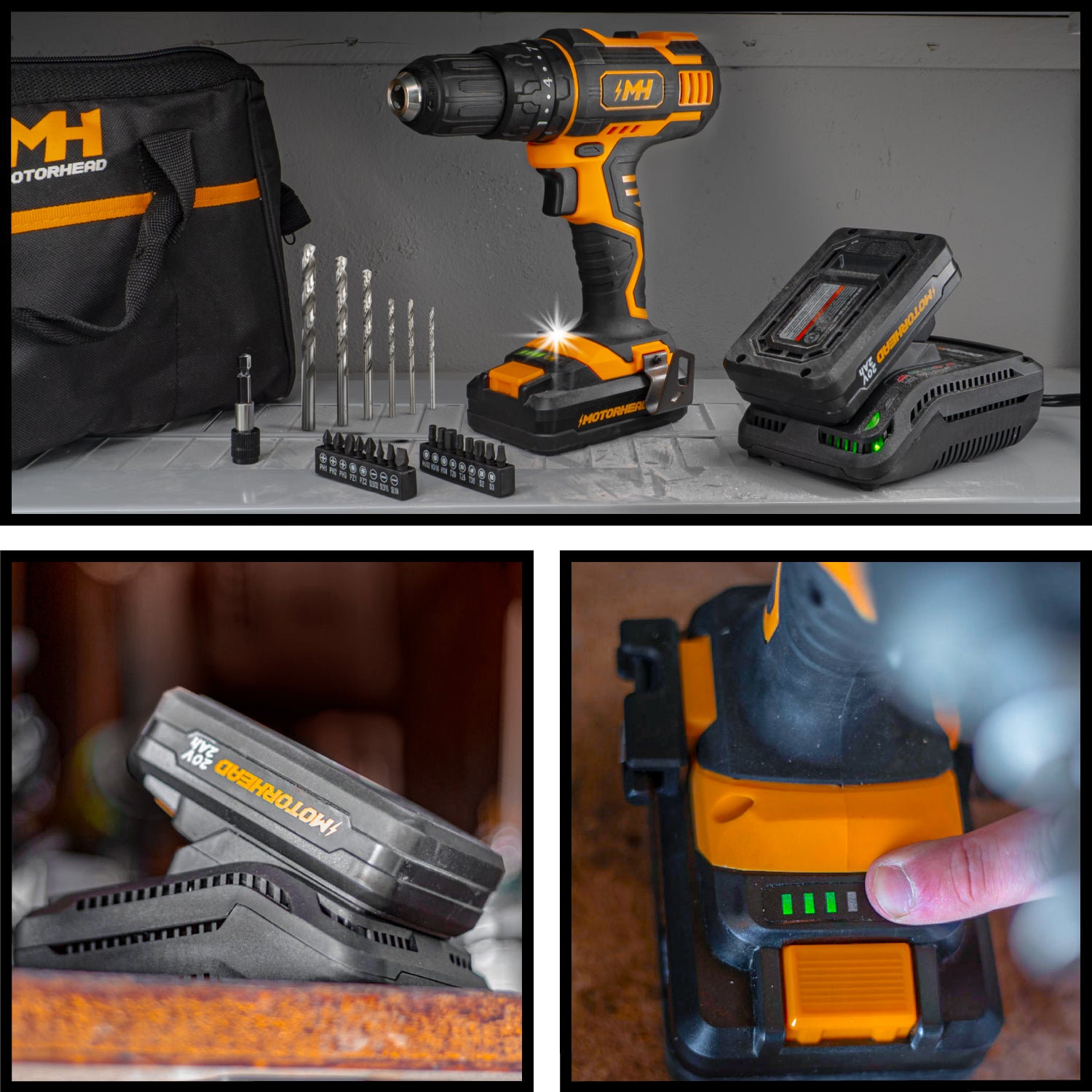 20V ULTRA Li-Ion Cordless Drill Driver – MOTORHEAD & STEELHEAD Tools