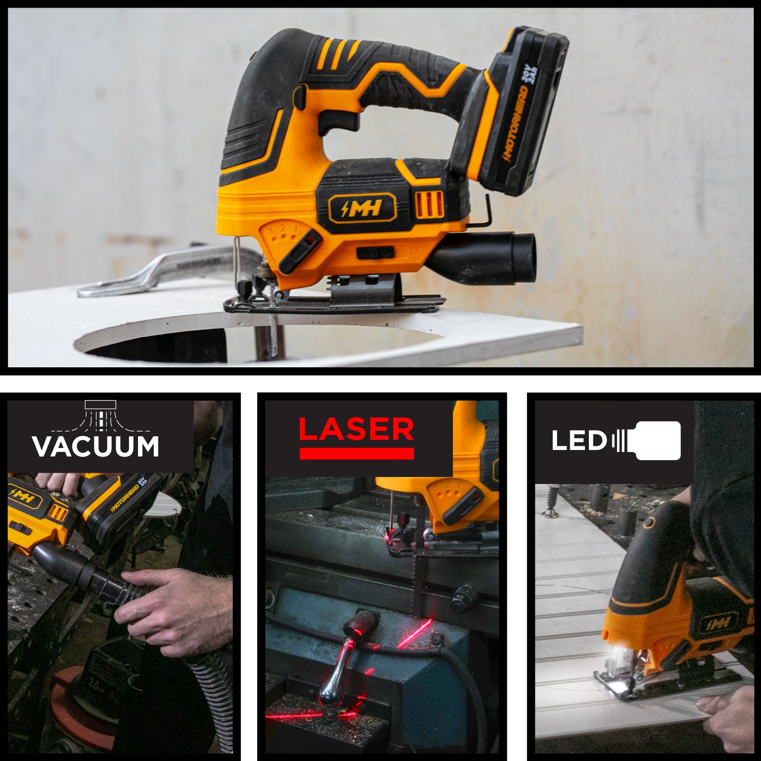 MOTORHEAD 20V ULTRA Cordless Jig Saw 2Ah Kit