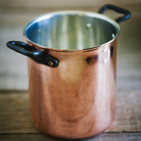 Small Copper Stock Pot - 2 Quart