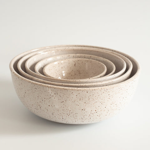 Handcrafted American-Made Ceramic Nesting Mixing Bowls