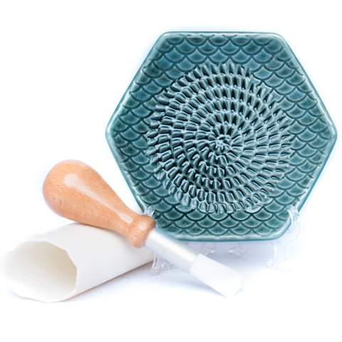 The Grate Plate Ceramic Grater: Sage Green