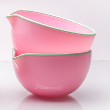 Pink Milk Glass Batter Bowl