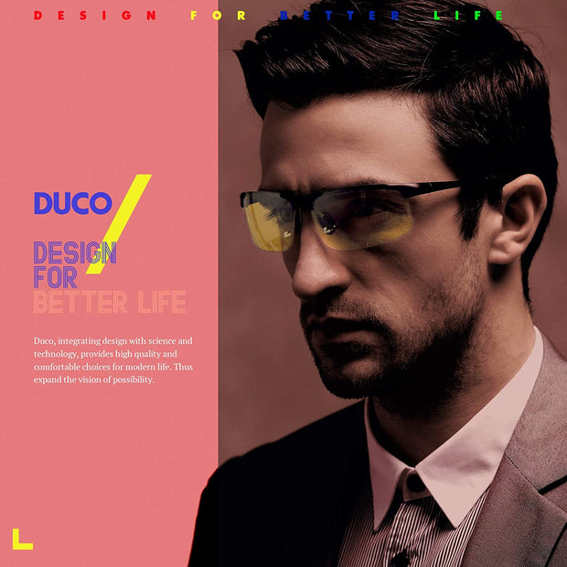 DUCO GLASSES-The right kind of shady Duco Night-vision Glasses Polarized Night Driving Men's Shooting Glasses 8177 New DUCO Men