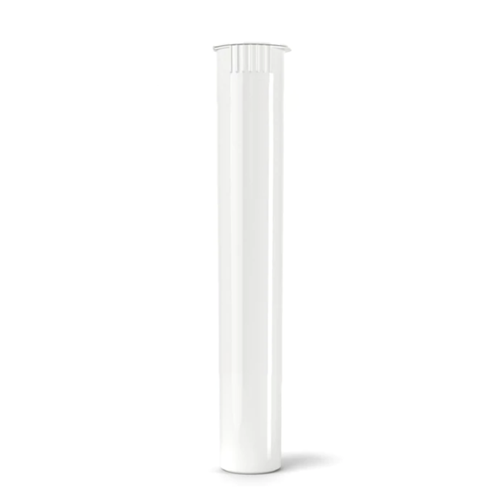 80mm Child Resistant Pop Top Opaque White Plastic Pre-Roll Tubes 1000/Box