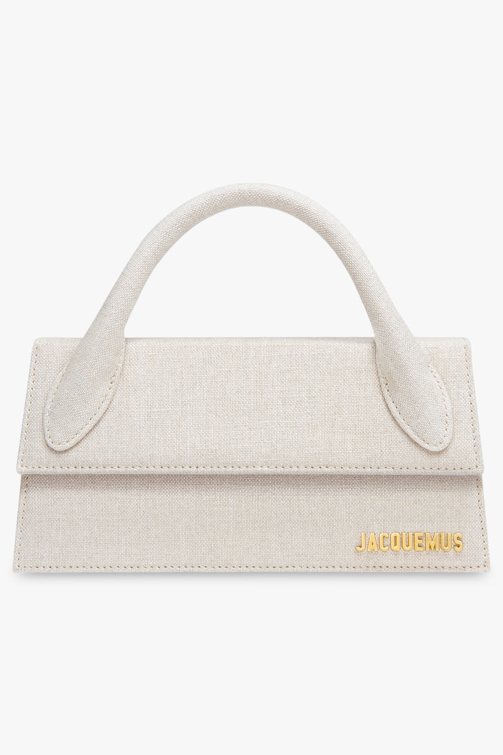 Jacquemus Le Chiquito Long Suede Top Handle Bag in Gray