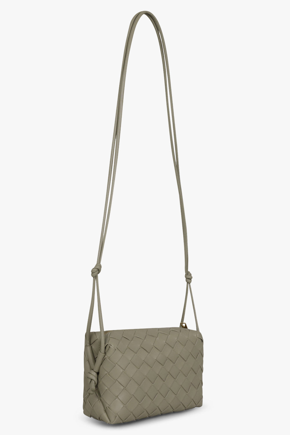 Bottega Veneta Small Loop Camera Bag Travertine in Lambskin