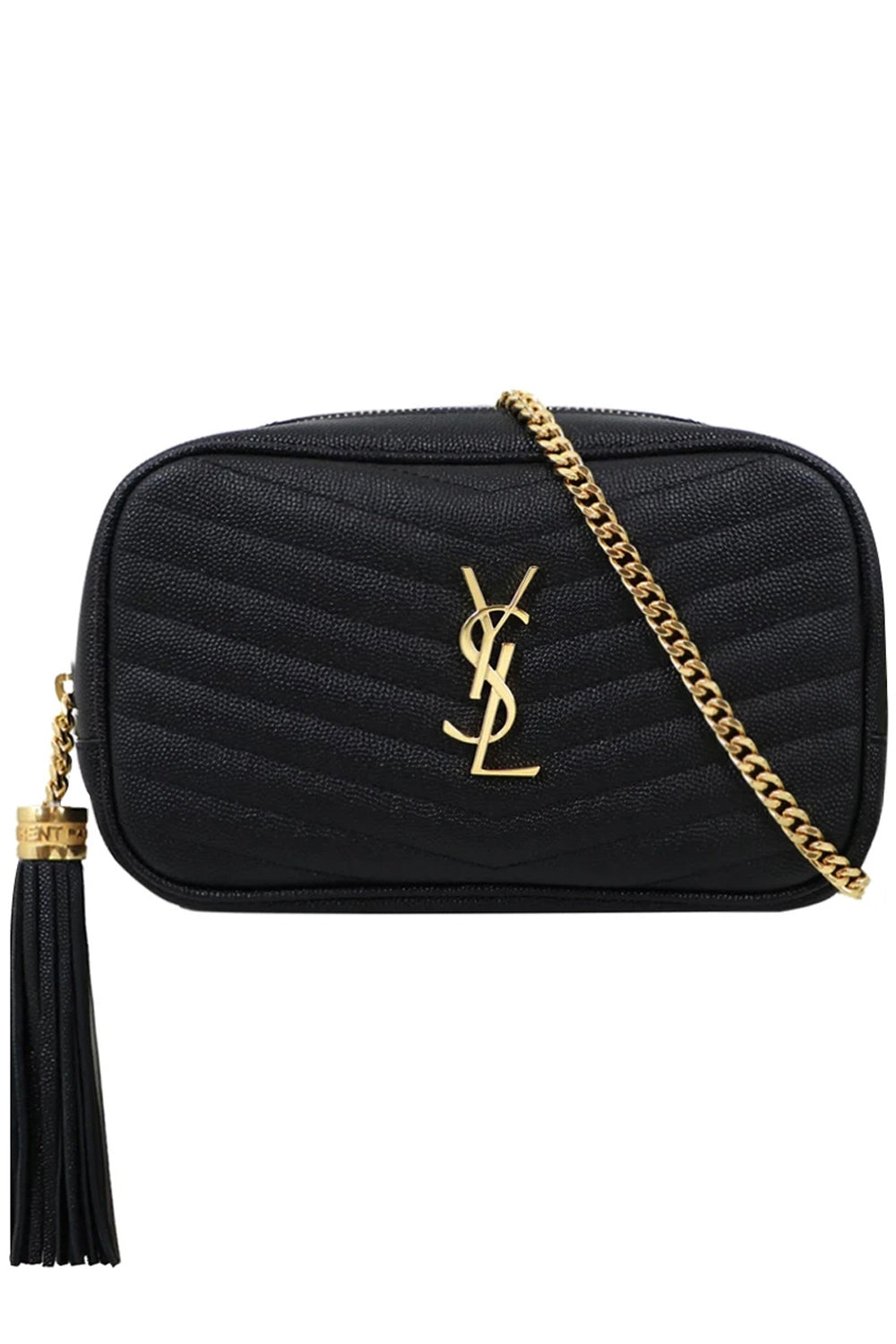 SAINT LAURENT MONOGRAMME BILL POUCH BLACK GOLD NEW SEASON PARLOUR