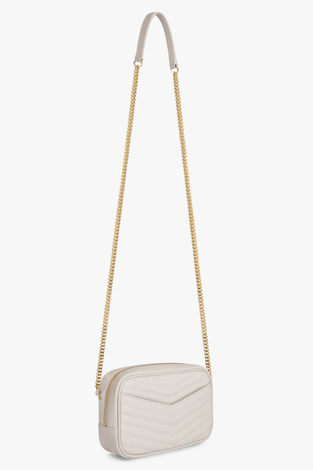 SAINT LAURENT LOU QUILTED CAMERA BAG SUEDE NEW VERT FONCE/GOLD SYDNEY –  Parlour X