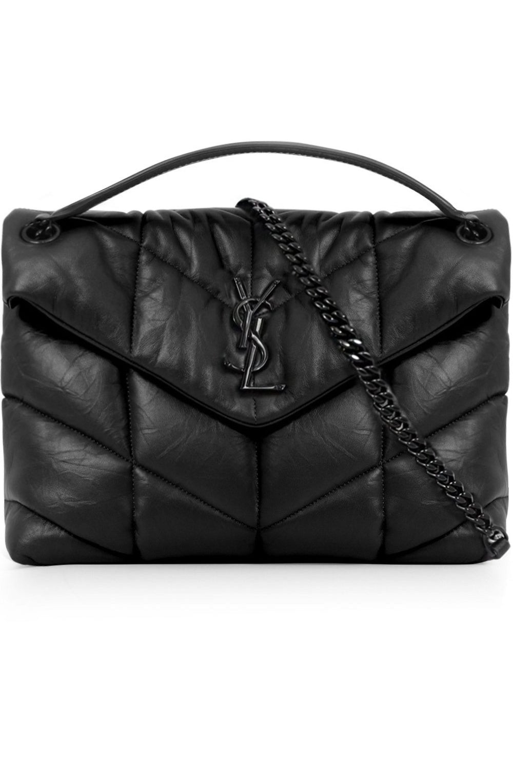 Saint Laurent YSL Small Pouch in Black Lambskin and GHW – Brands Lover
