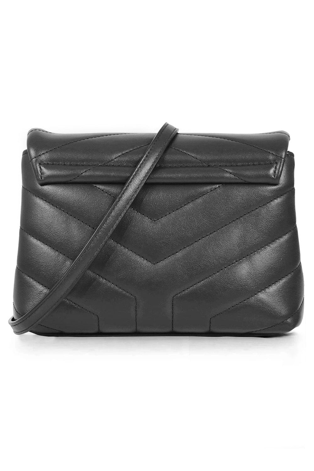 Saint Laurent Loulou Toy Matelasse Calfskin V-Flap Crossbody Bag