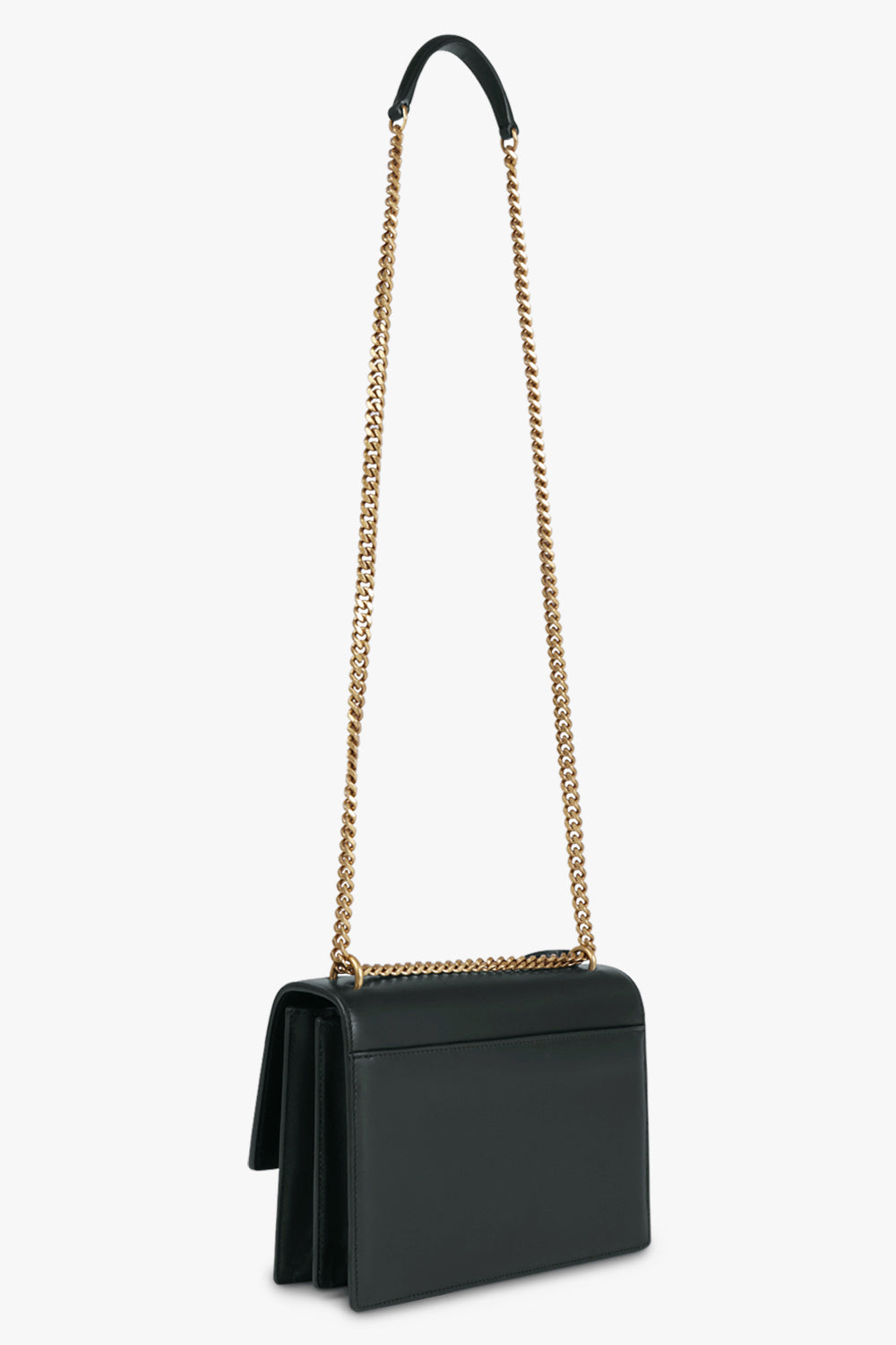 Saint Laurent Womens Sunset Chain Bag Black / Silver Medium – Luxe