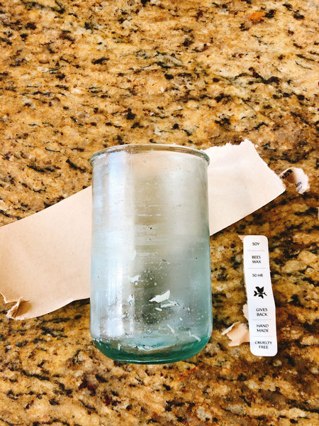 Texas Tales: {DIY} How to Clean Glass Candle Jars