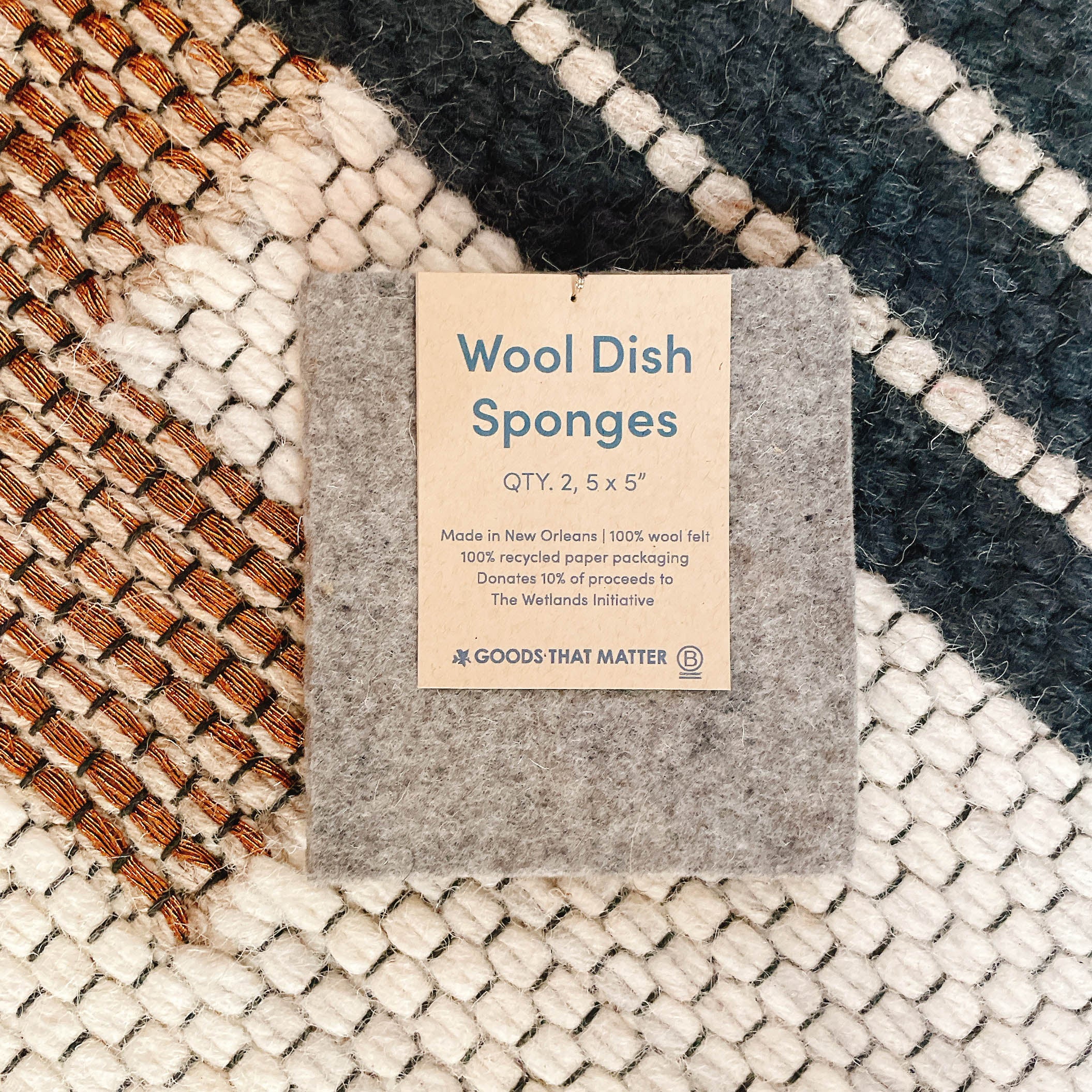 Wool Eco Dish Drying Mat  Natural Gray - French Mercantile