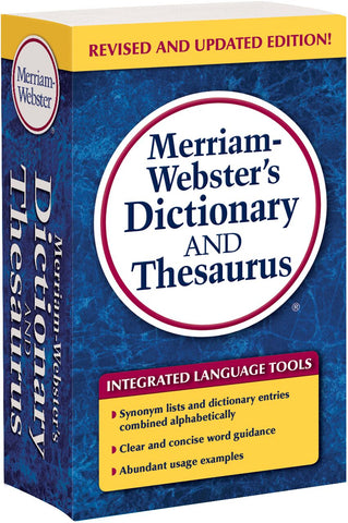 Merriam Websters Dictionary And Thesaurus Mass Market - 