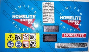 homelite super xl automatic decals