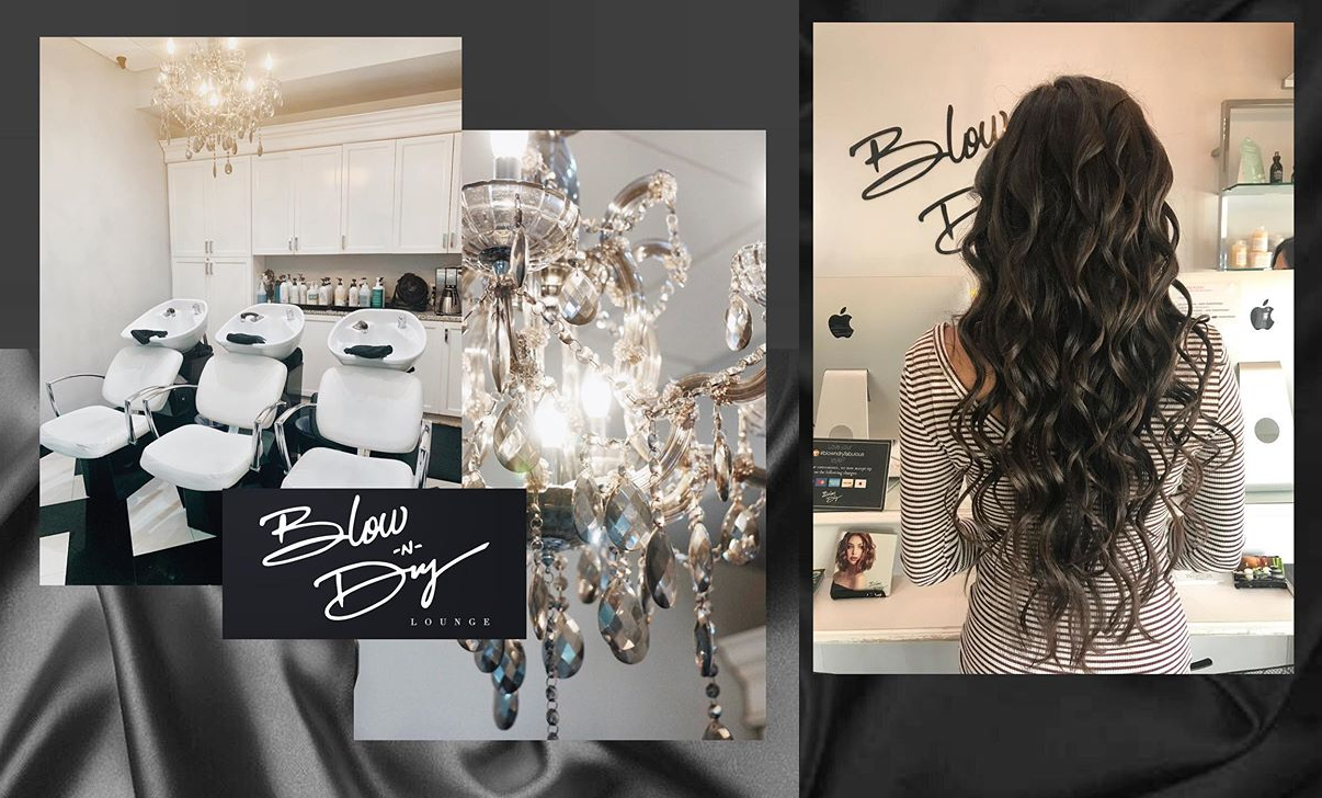 Curly hair blow out by Blow-N-Dry Beauty Lounge