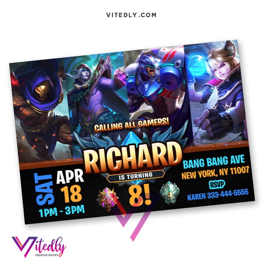 Mobile Legends Birthday Invitation Mobile Legends Invitation Vitedly 