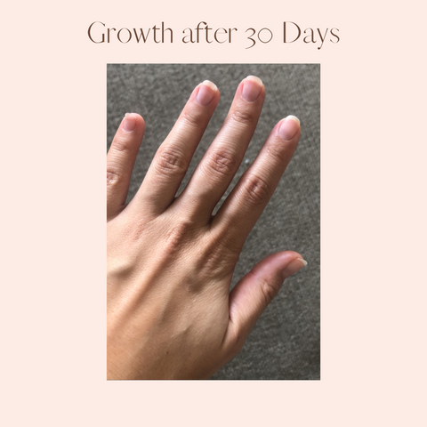 New nail growth in 30 days