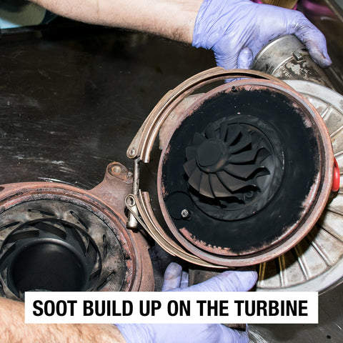 VGT Turbo Turbine Covered in Soot