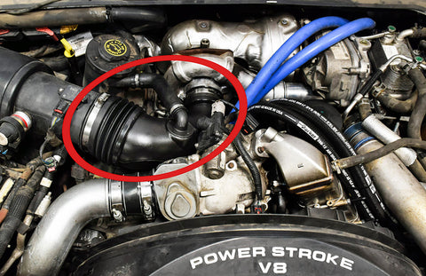Locate intake elbow