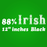 88 Irish 12 Inches Black Tank Top