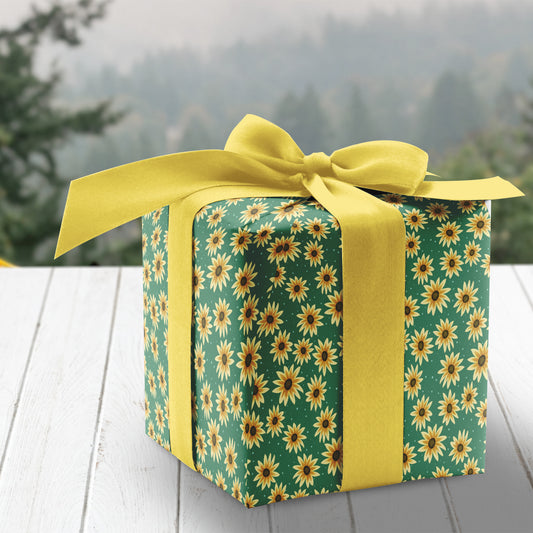 Cozy Christmas - By The HALF Yard - BTHY - Yellow Wrapping Paper