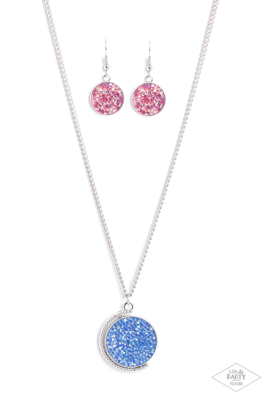 Paparazzi Love at Fierce Sight - Multi - Necklace & Earrings - Pink Diamond Exclusive