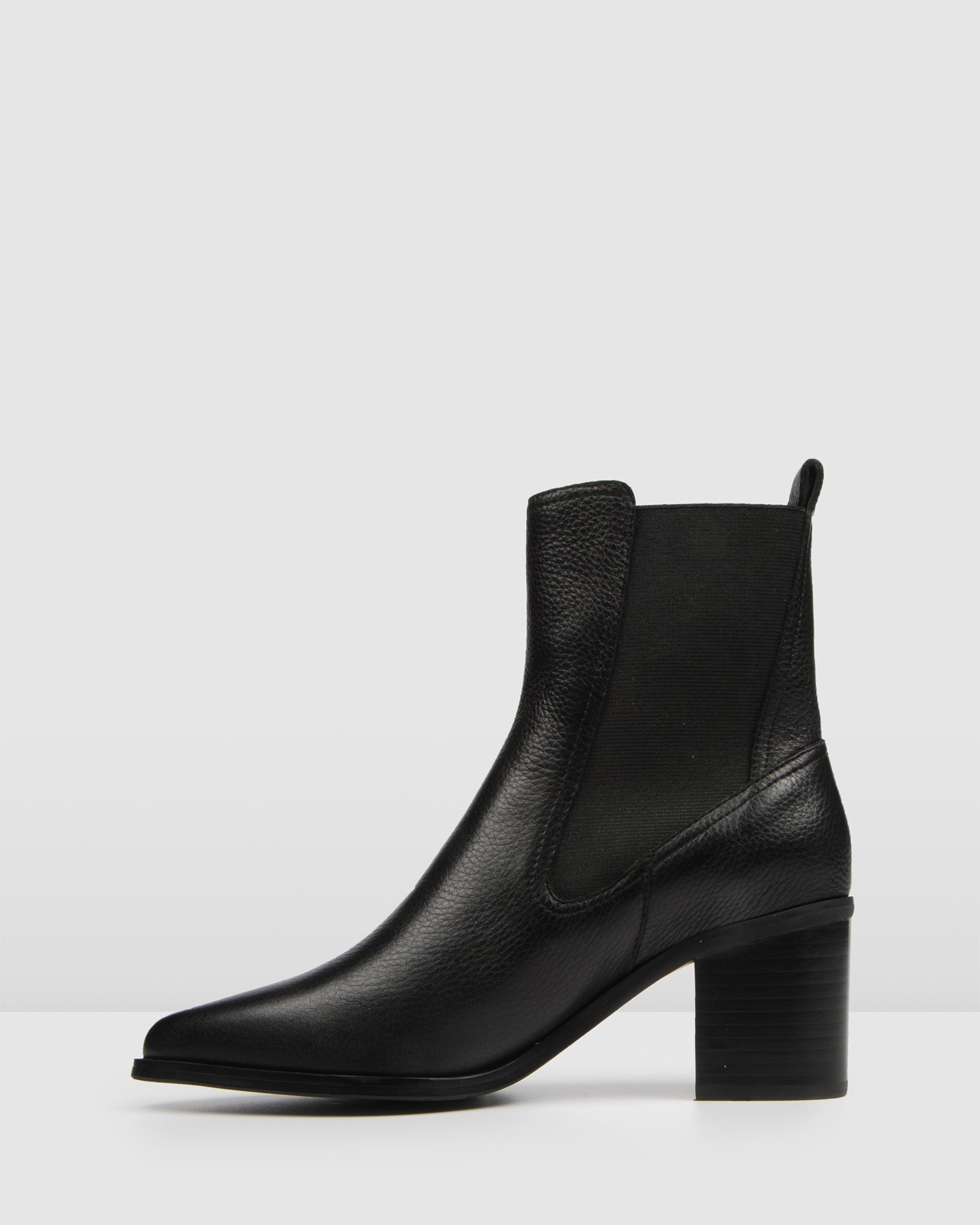 FIERCE MID ANKLE BOOTS BLACK LEATHER 