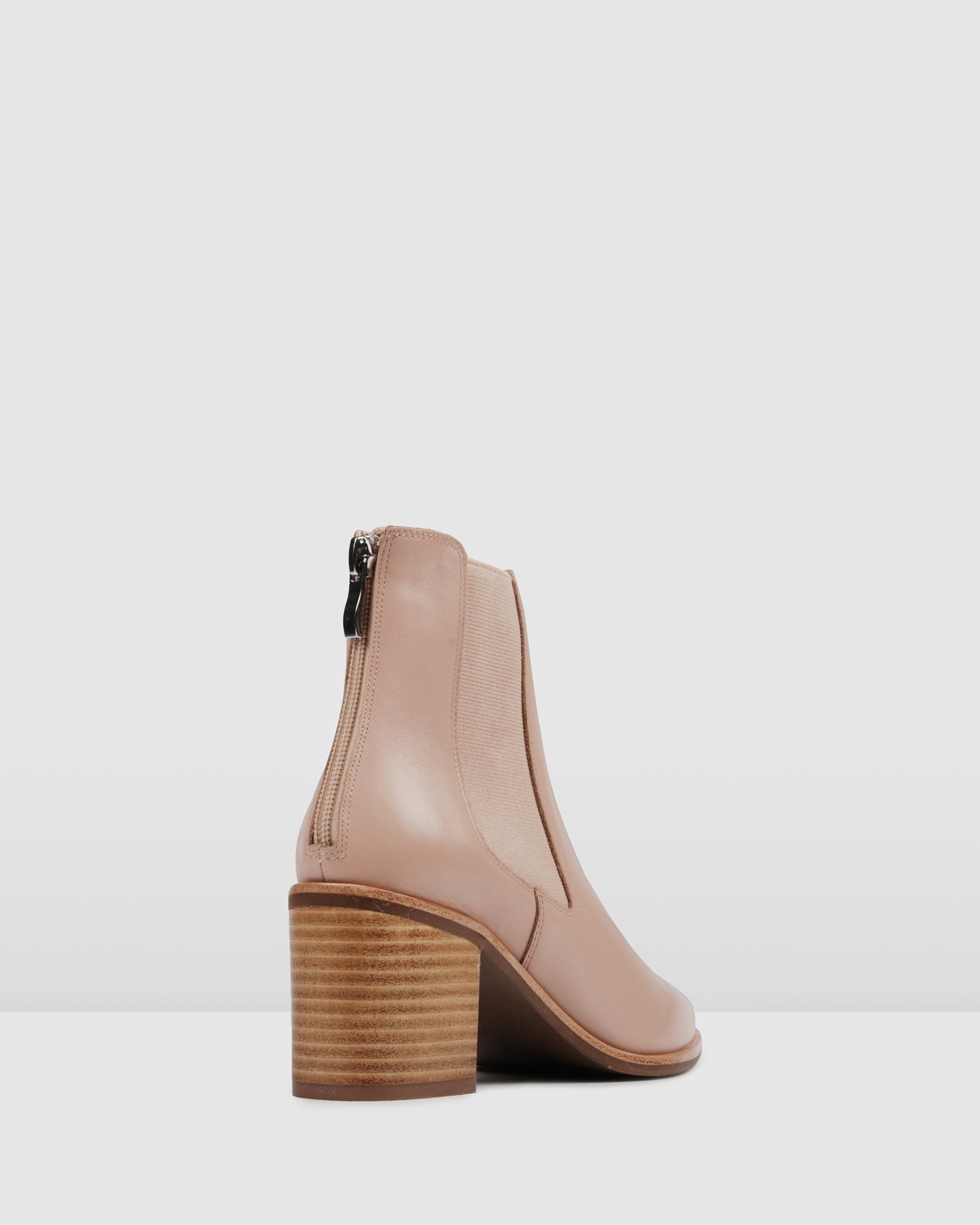 ALLURE MID ANKLE BOOTS BEIGE LEATHER 