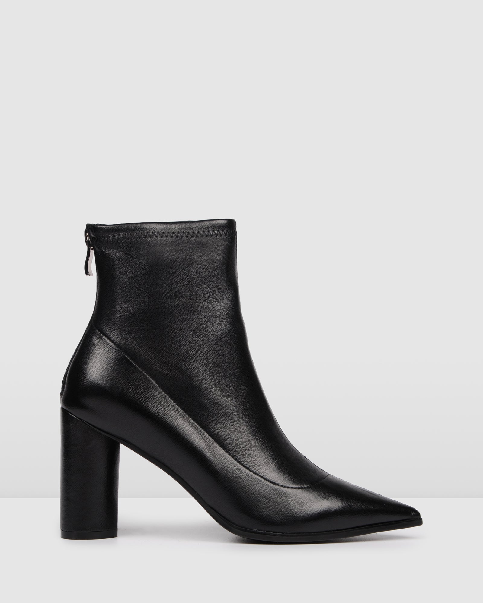 leather high ankle boots