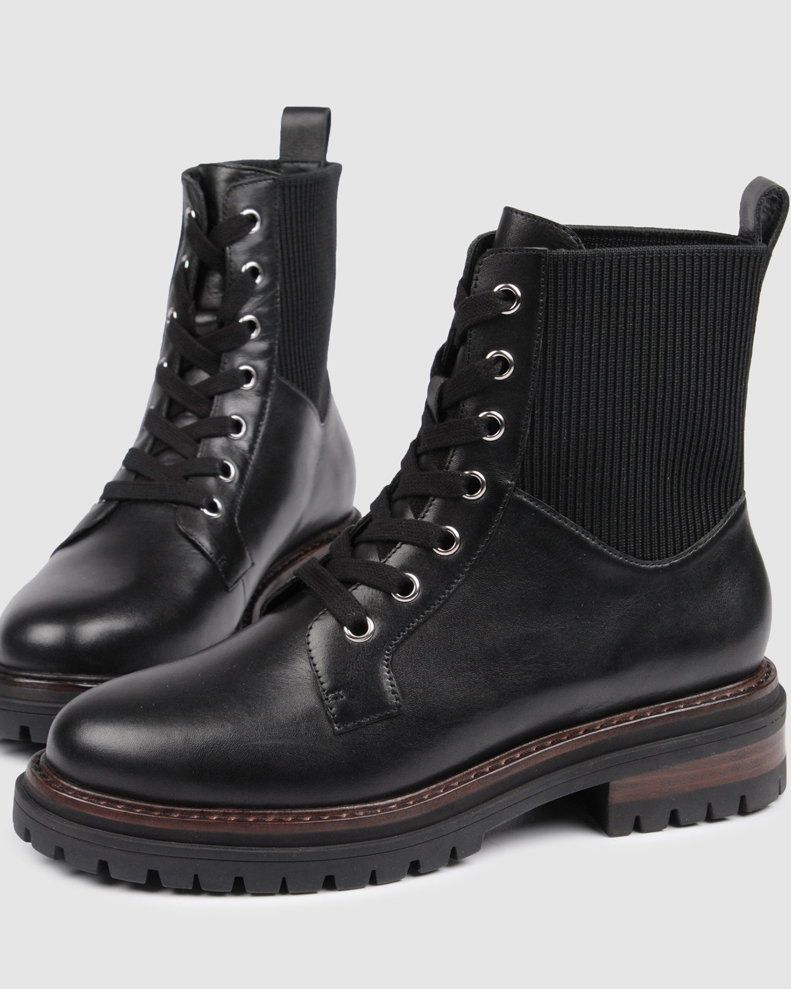 black boots flat