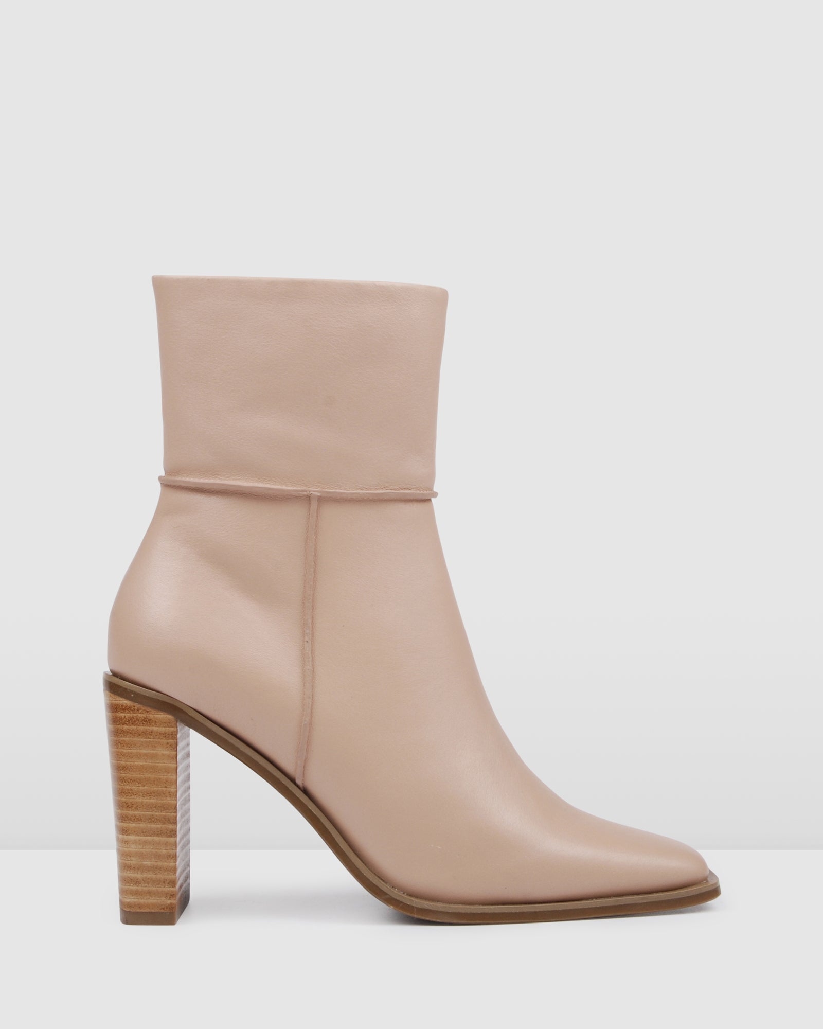 leather high ankle boots