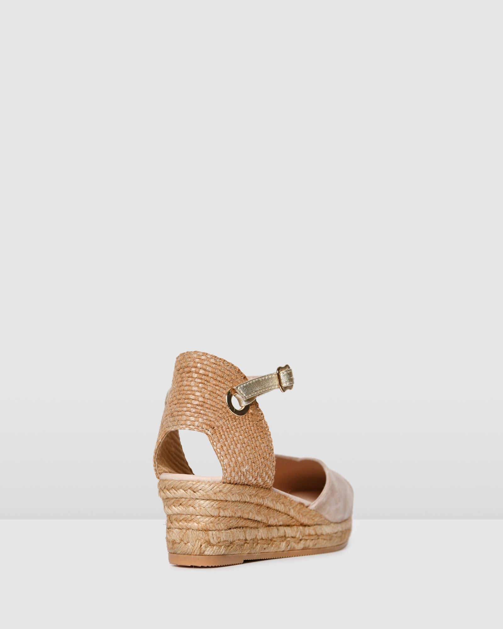 taupe suede wedges