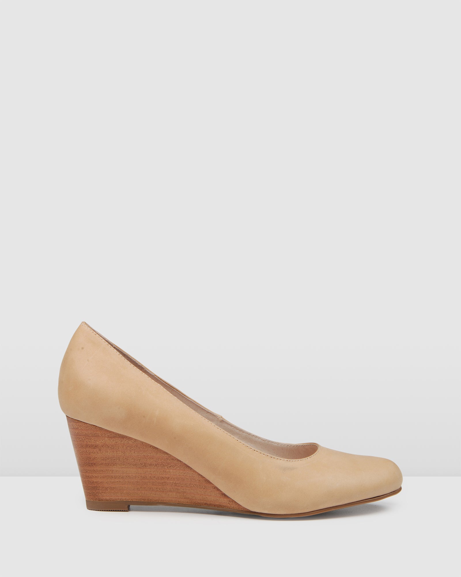 DASHING MID HEEL WEDGES NATURAL LEATHER 