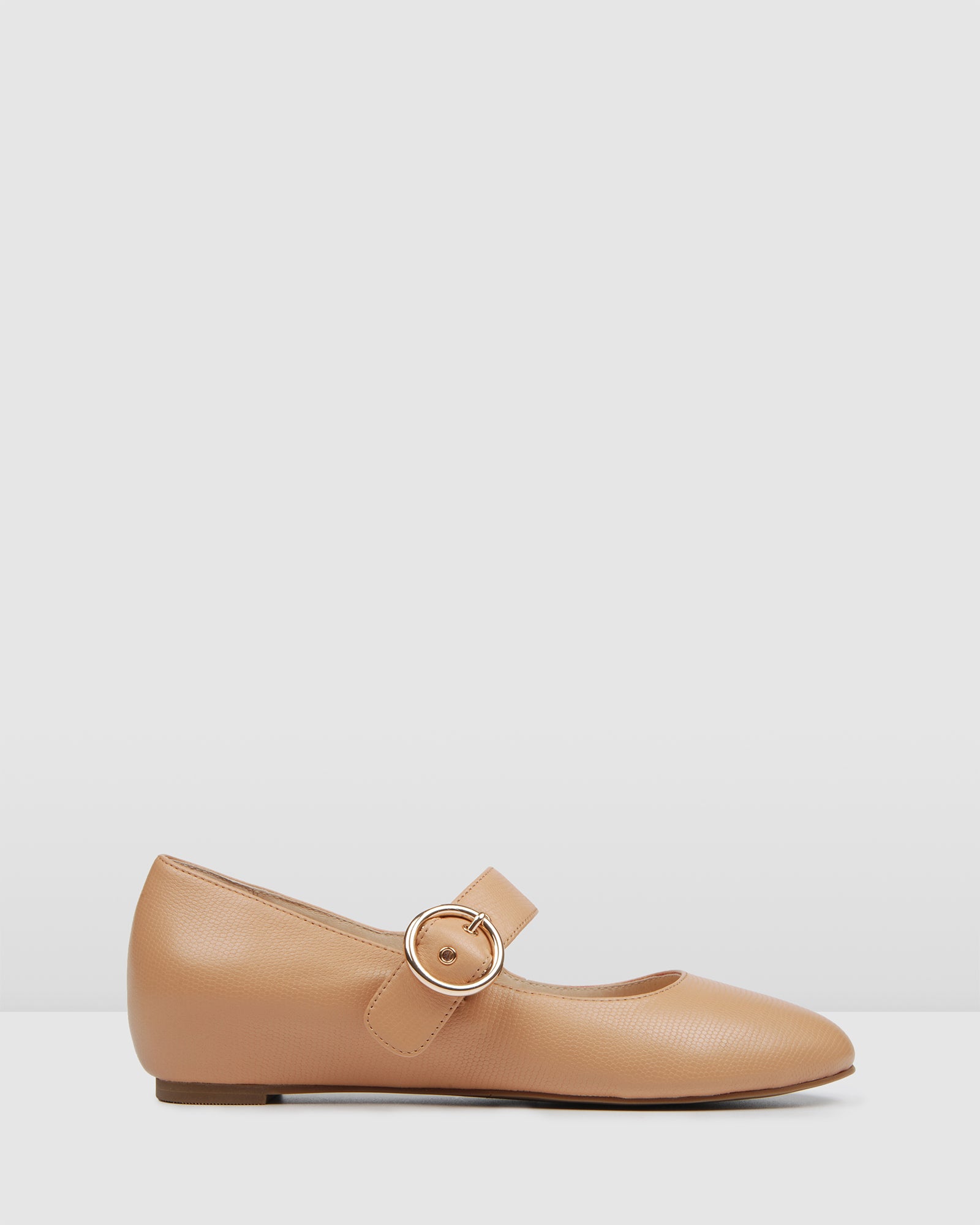 camel leather flats