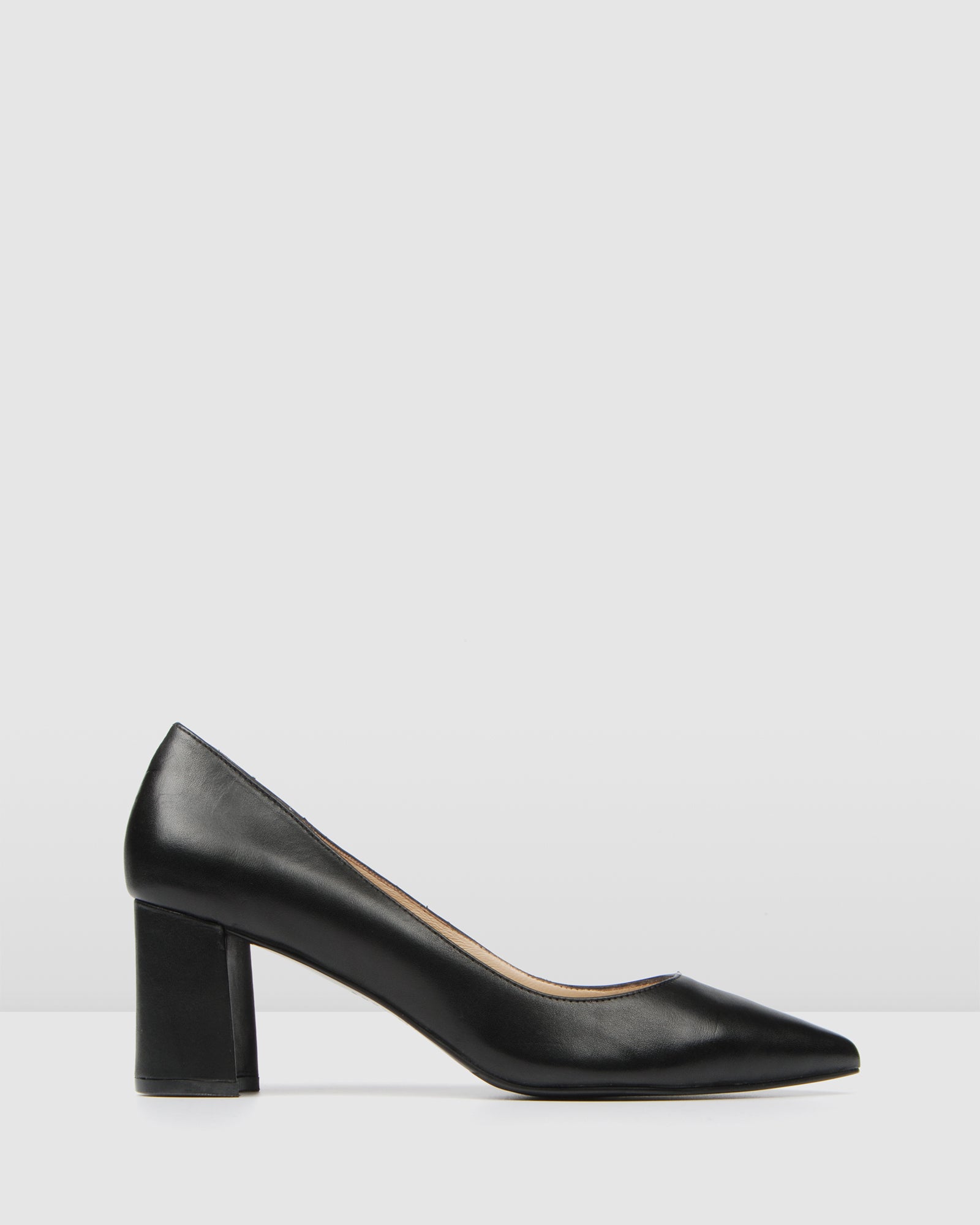 black leather court shoes mid heel