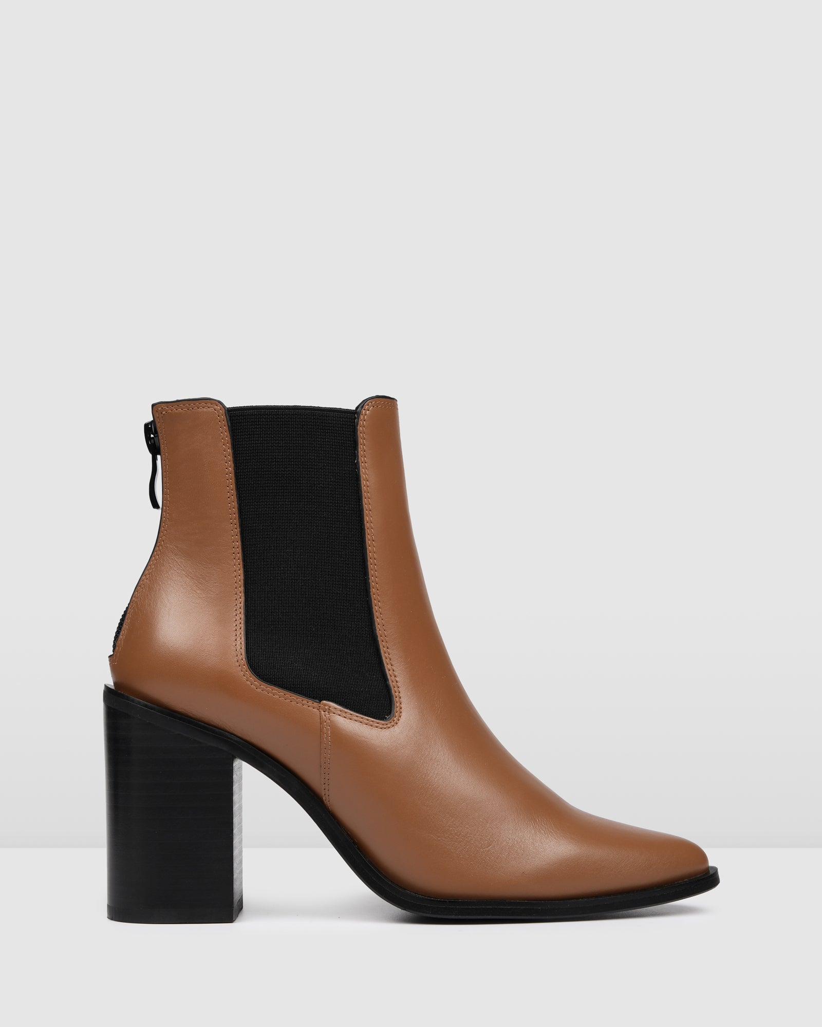 tan high ankle boots