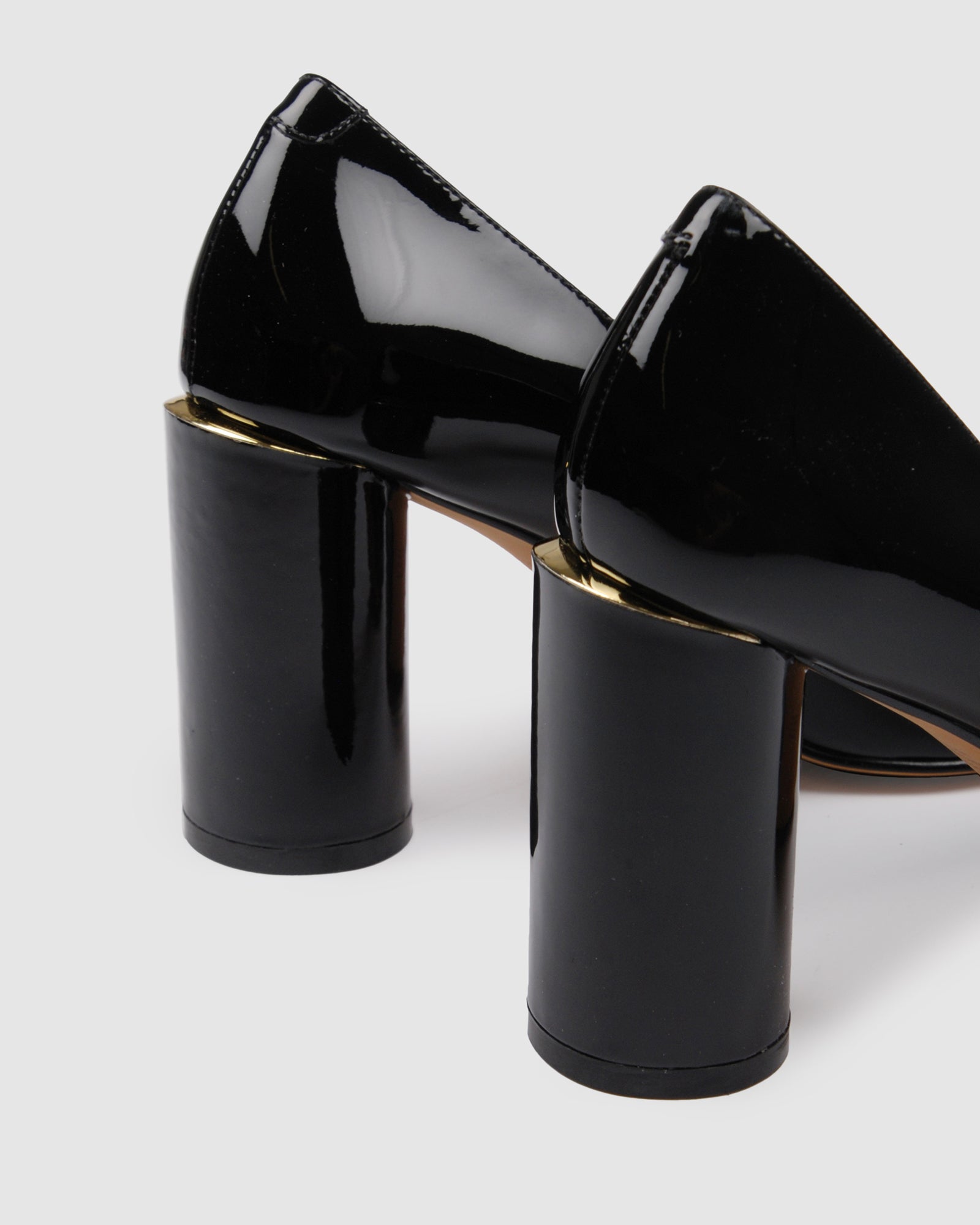 patent black high heels