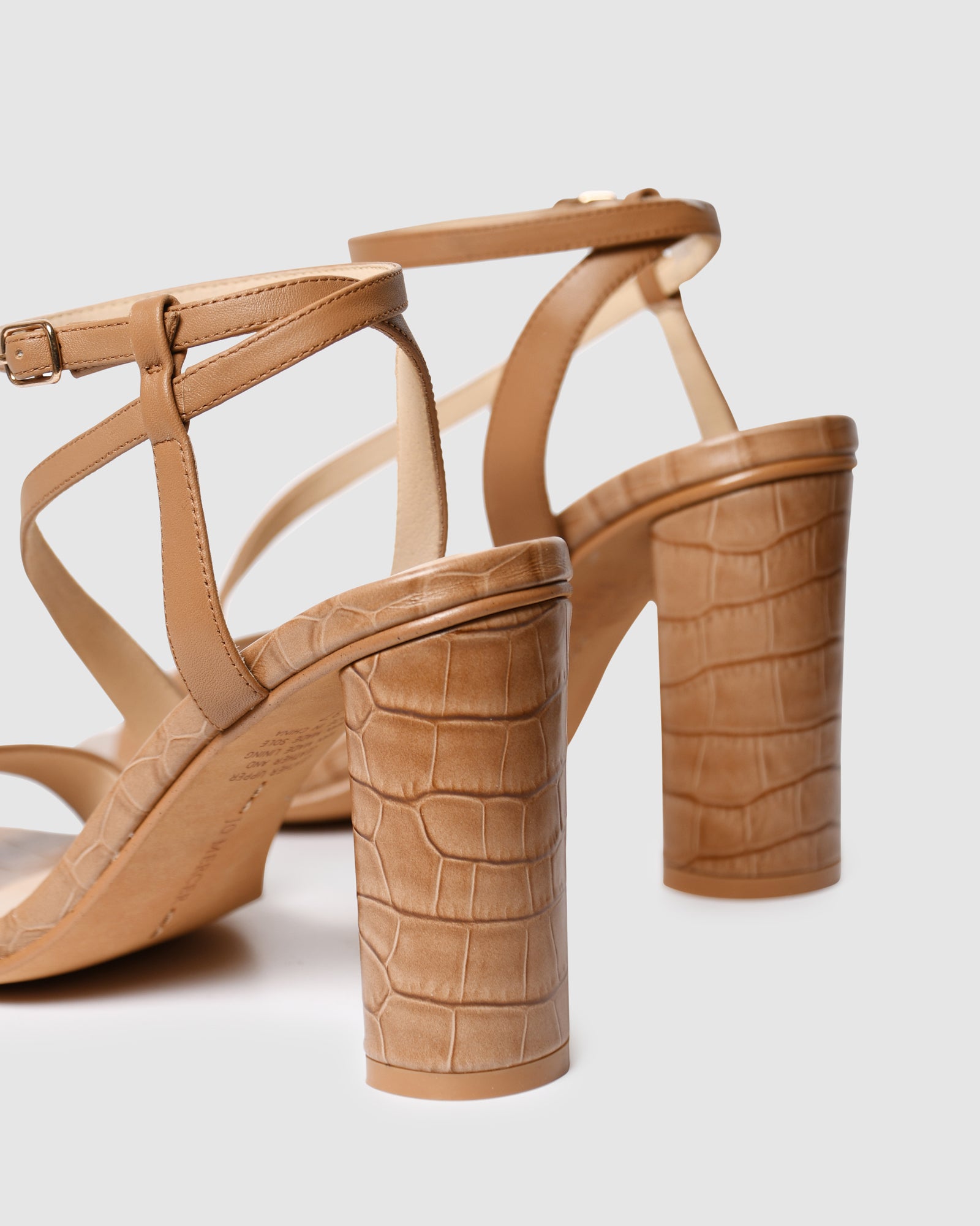 tan croc heels