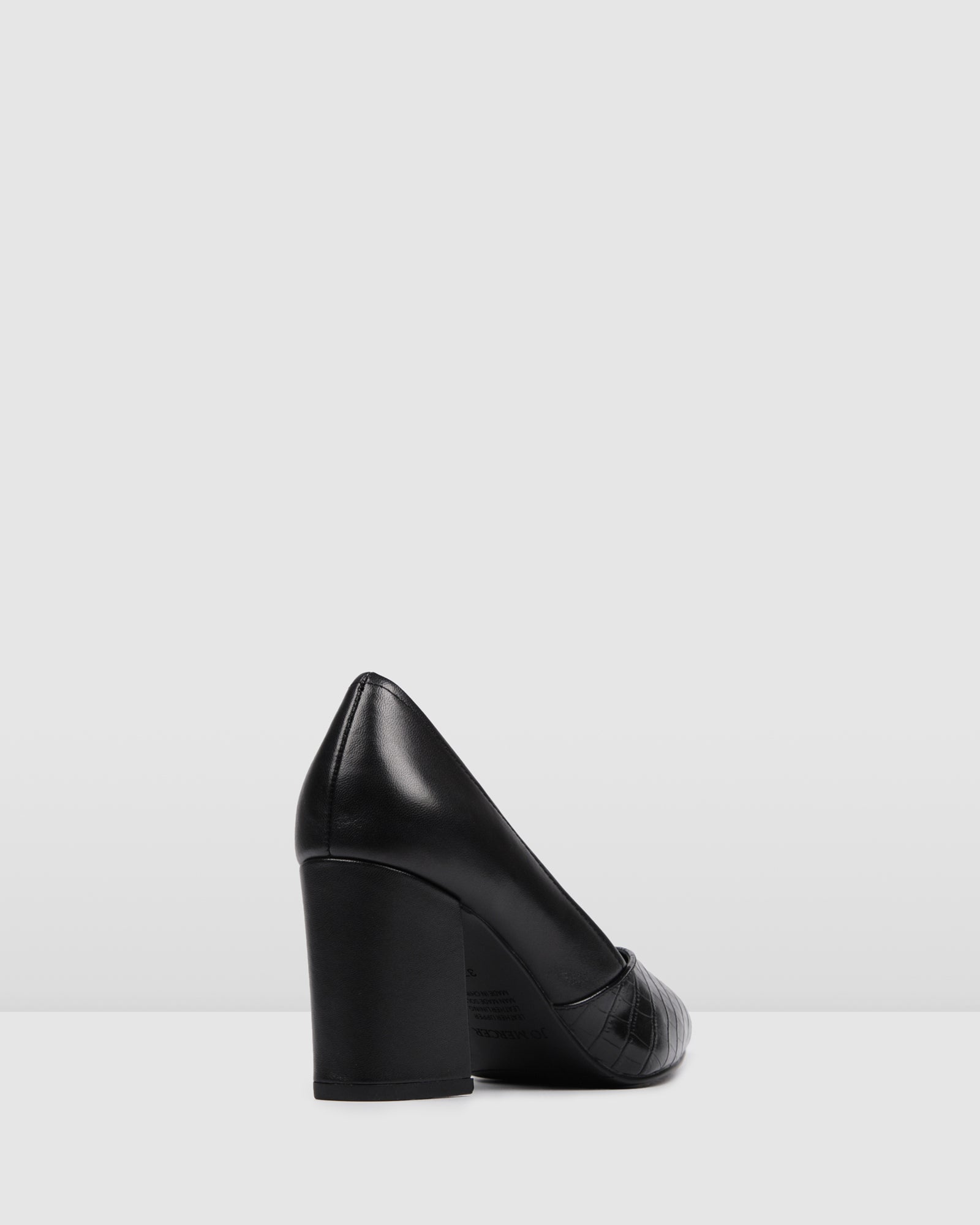 black leather court shoes mid heel