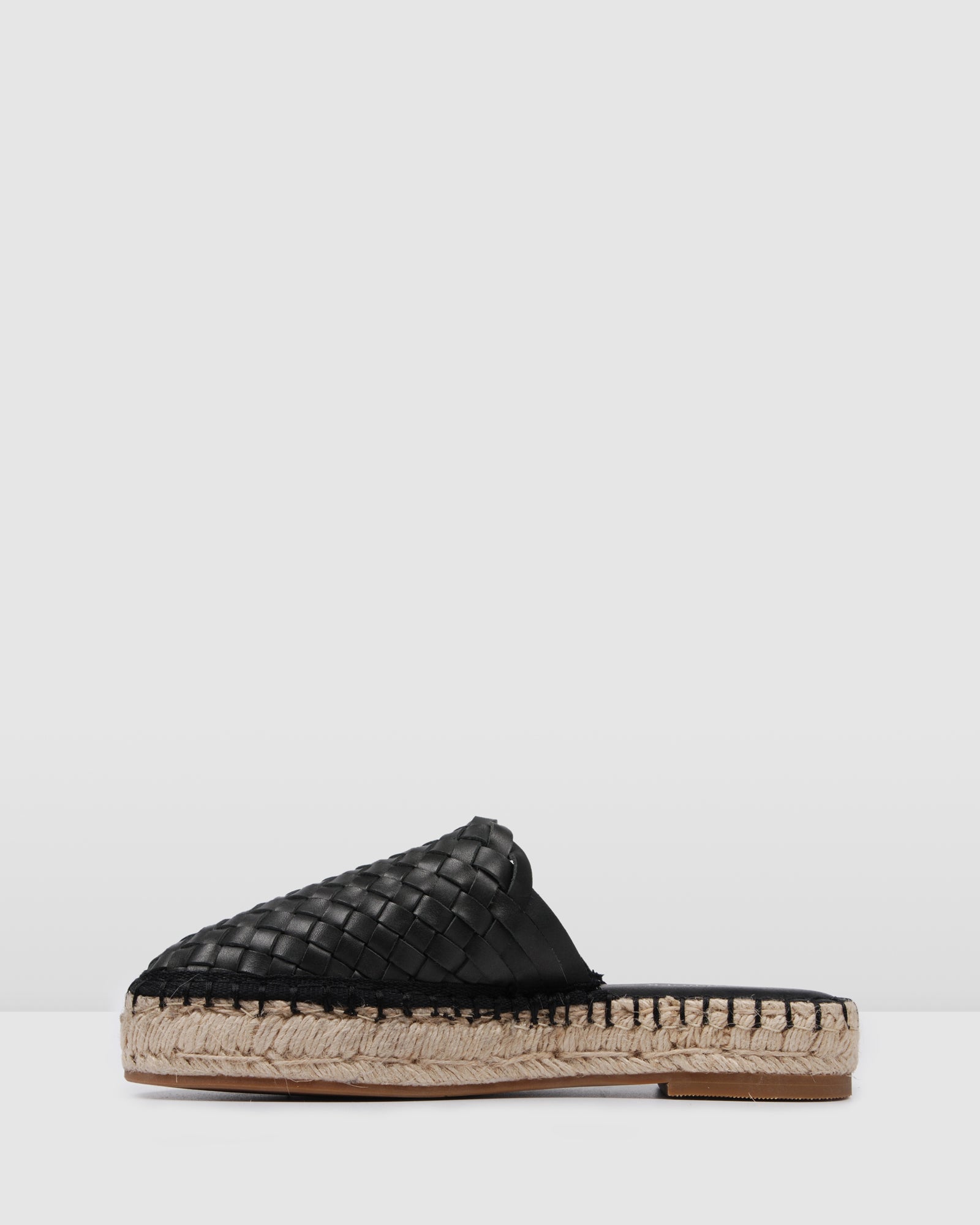 leather flat espadrilles