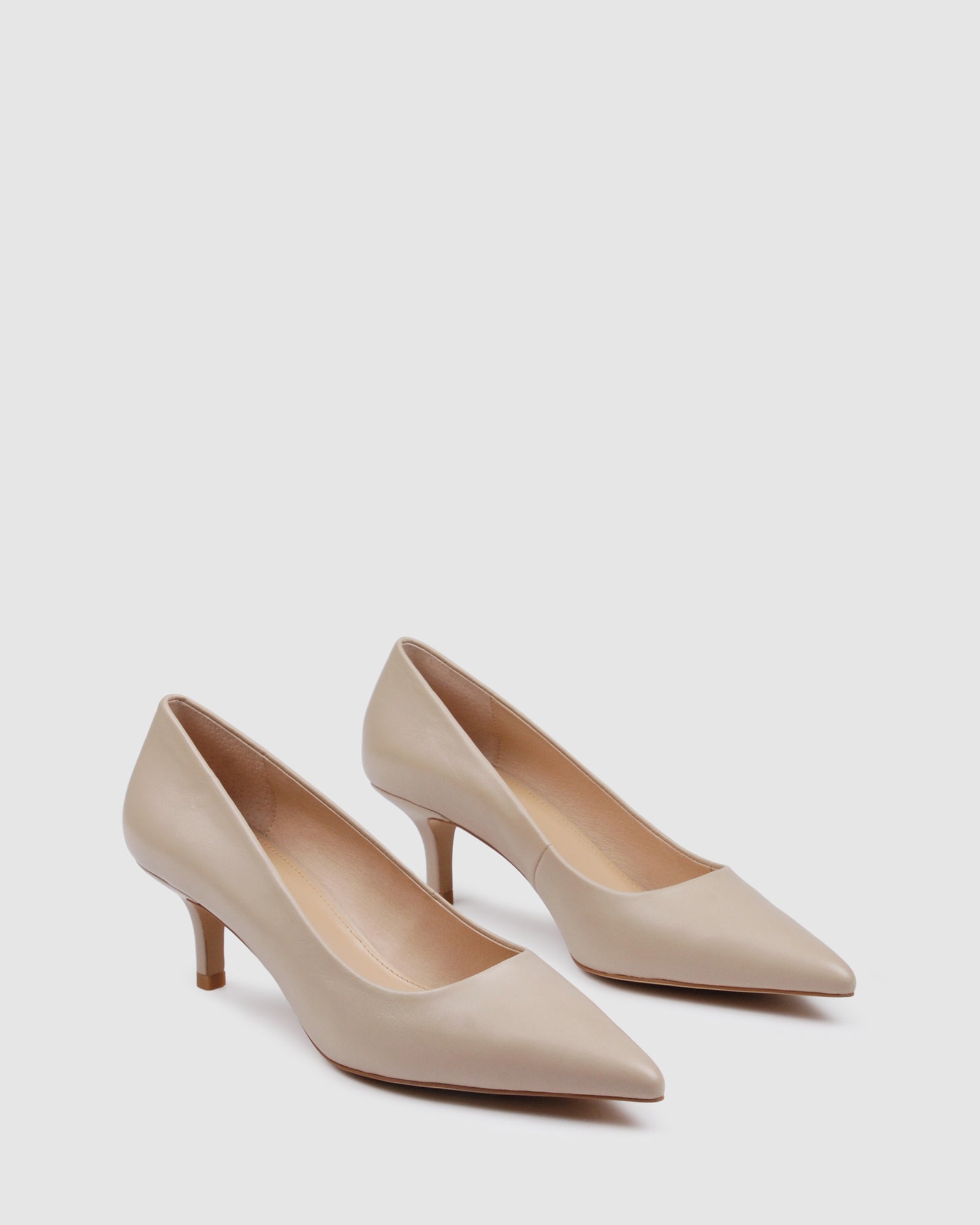 beige low heel dress shoes