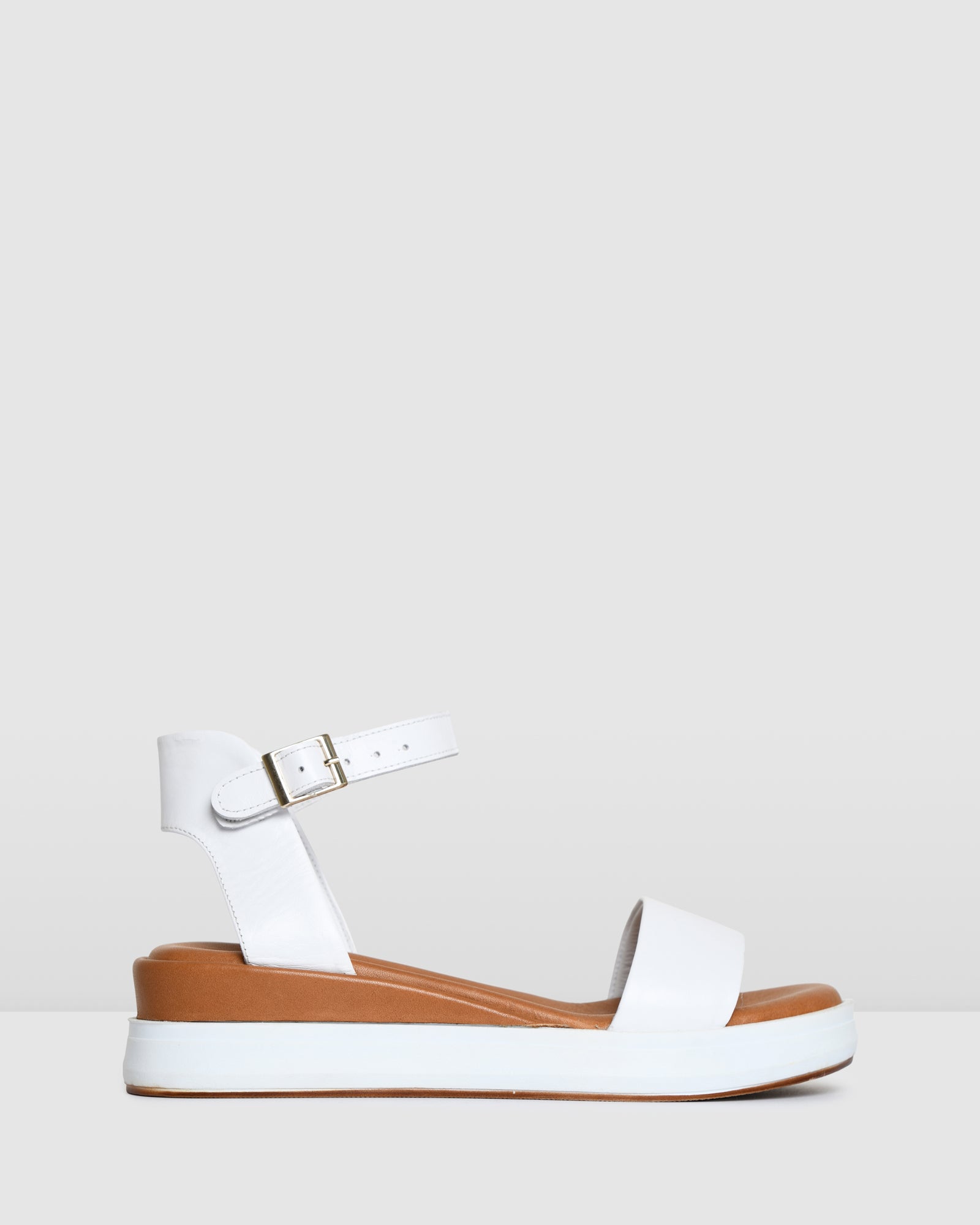 white low heel sandal