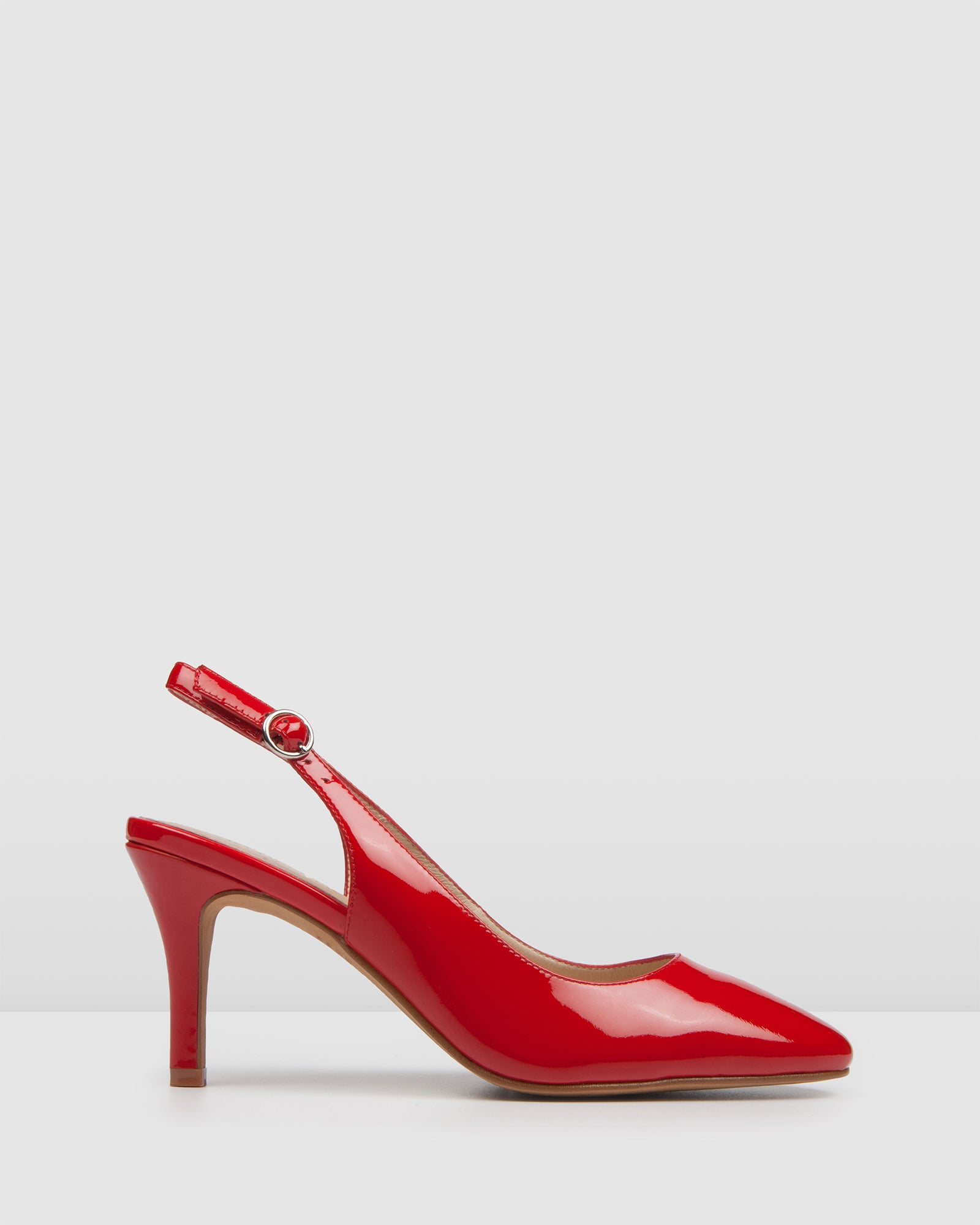 red patent court heels