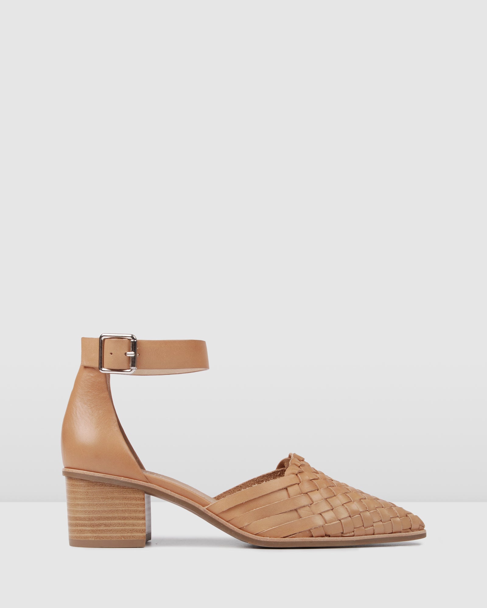 SALLY LOW HEELS TAN LEATHER - Jo Mercer