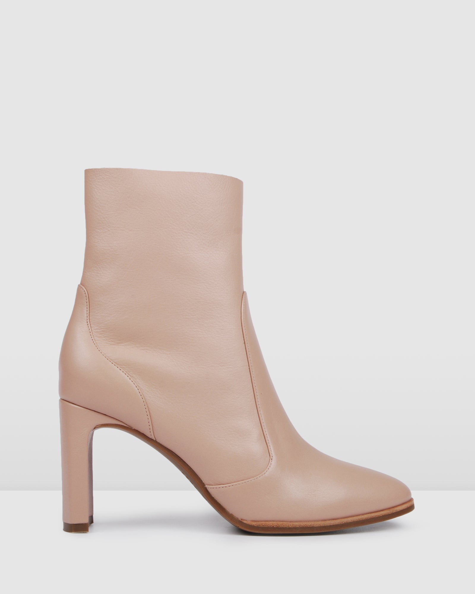 SAVANNAH HIGH ANKLE BOOTS BEIGE LEATHER 